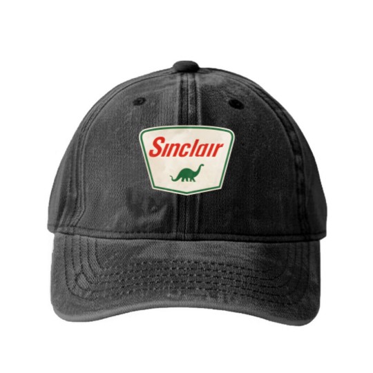 Discover Sinclair Oil vintage logo Washed Denim Baseball Caps