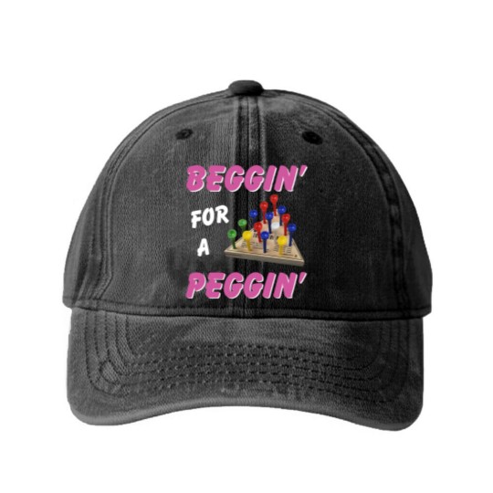 Discover Beggin For A Peggin Washed Denim Baseball Caps