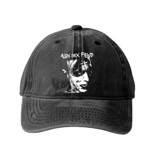 Discover alien fiend Washed Denim Baseball Caps