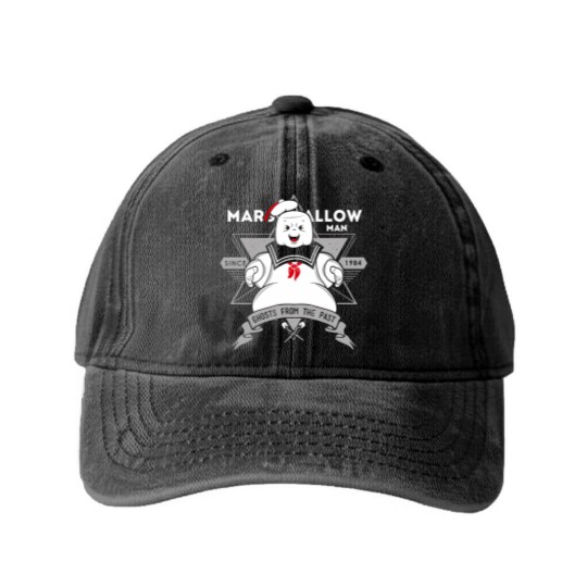 Discover Marshmallow Man Washed Denim Baseball Caps
