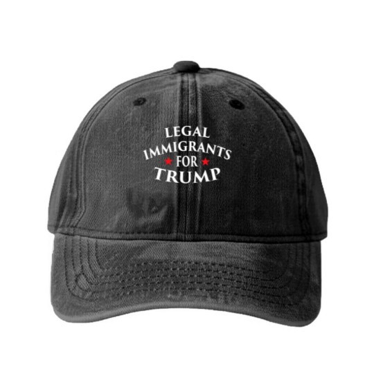 Discover Legal Immigrants for Trump Immigration Policy Illegal Washed Denim Baseball Caps