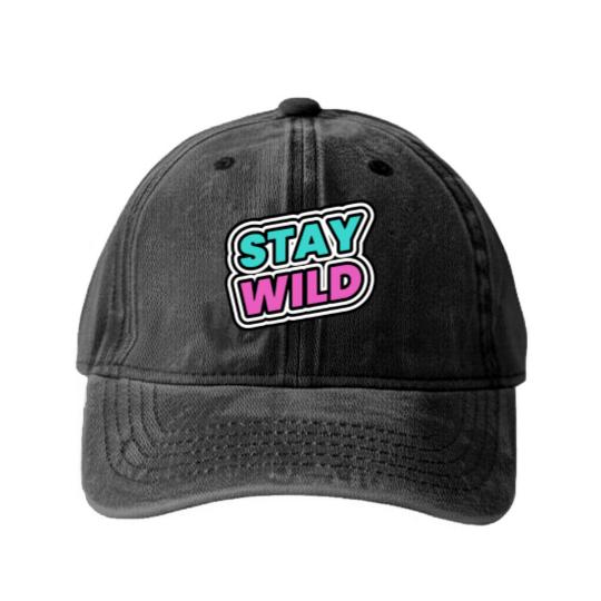 Discover Stay Wild Stay Wild Washed Denim Baseball Caps