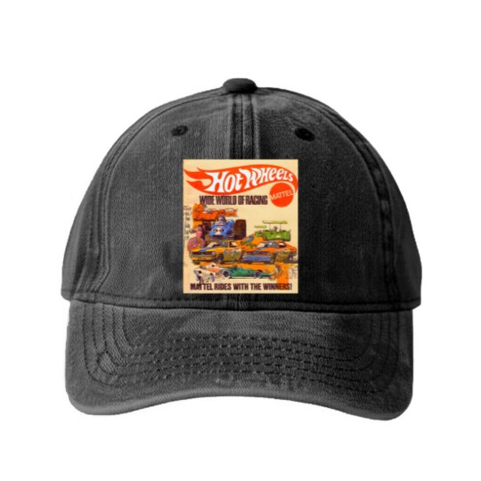 Discover Hot Wheels Vintage Wide World of Racing Washed Denim Baseball Caps
