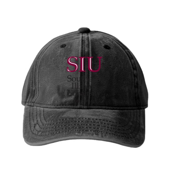 Discover Southern Illinois University Carbondale (SIU or SIUC) Washed Denim Baseball Caps
