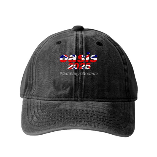 Discover Oasis Washed Denim Baseball Caps, Oasis Washed Denim Baseball Caps, Oasis 2025 Reunion