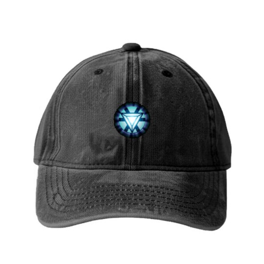 Discover Tony Stark Arc Reactor Washed Denim Baseball Caps
