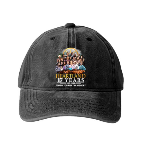 Discover Heartland 17th Anniversary Washed Denim Baseball Caps, Heartland Thank For Memories Washed Denim Baseball Caps, Classic Movie Washed Denim Baseball Caps