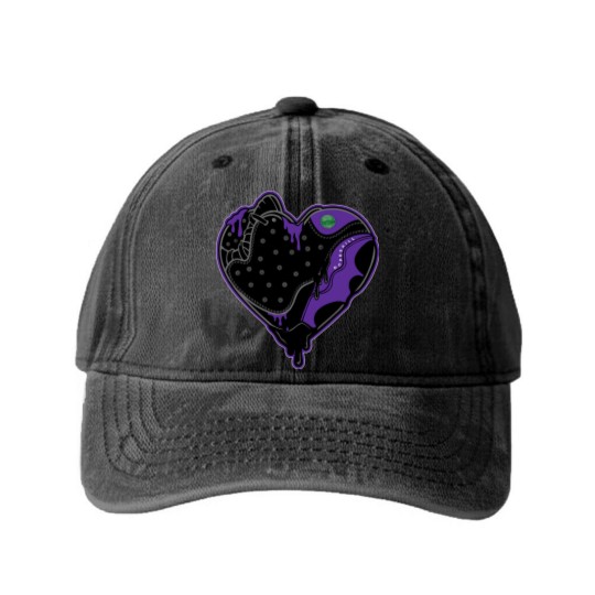 Discover Heart Jordan 13 Graphic To Match Jordan 13 Court Purple Washed Denim Baseball Caps