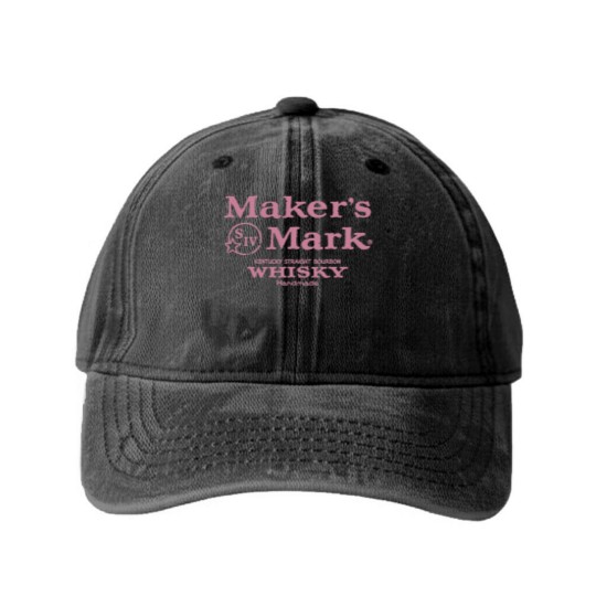 Discover Makers Mark Bourbon Pink Washed Denim Baseball Caps