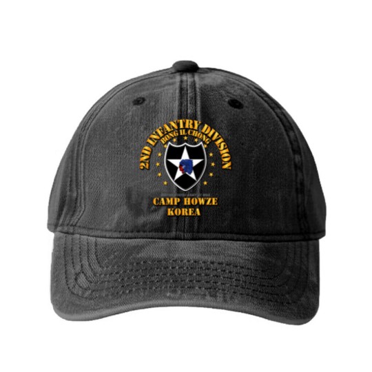 Discover 2nd Infantry Division - Camp Howze Washed Denim Baseball Caps