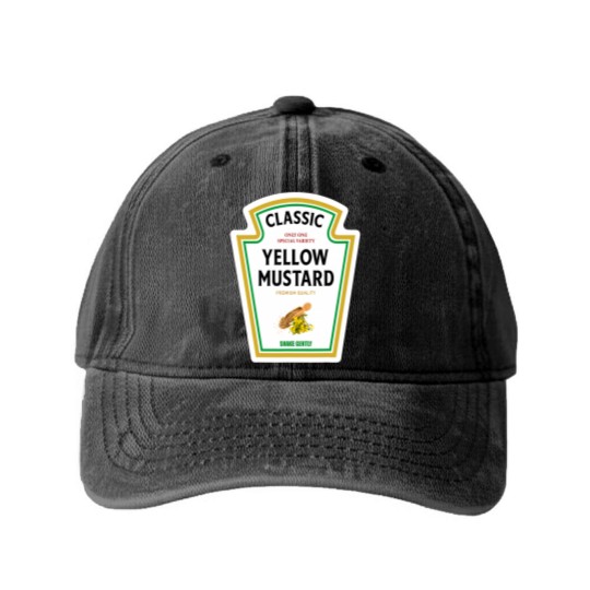 Discover Mustard Halloween 2023 Costume Family Matching K Washed Denim Baseball Caps