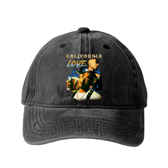 Discover California Love 2Pac Vintage Style Washed Denim Baseball Caps