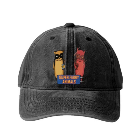 Discover Super Furry Animals Washed Denim Baseball Caps