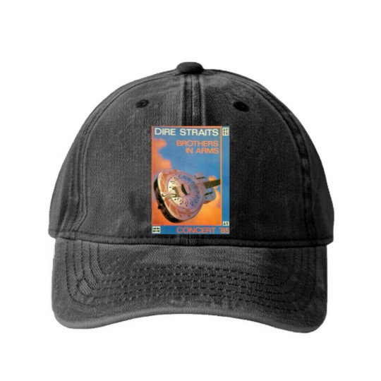 Discover Dire Straits In Concert Washed Denim Baseball Caps
