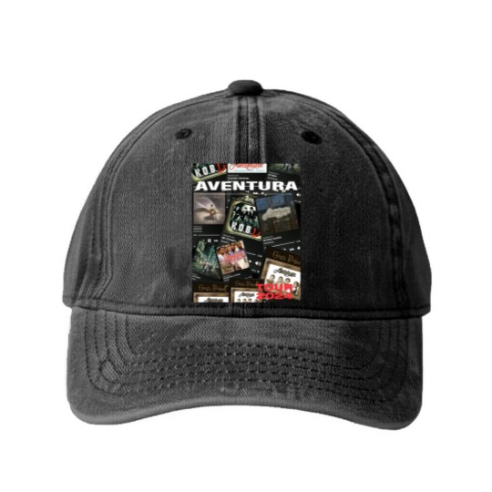 Discover 2024 Aventura Tour Cerrando Ciclos Concierto, Aventura Washed Denim Baseball Caps