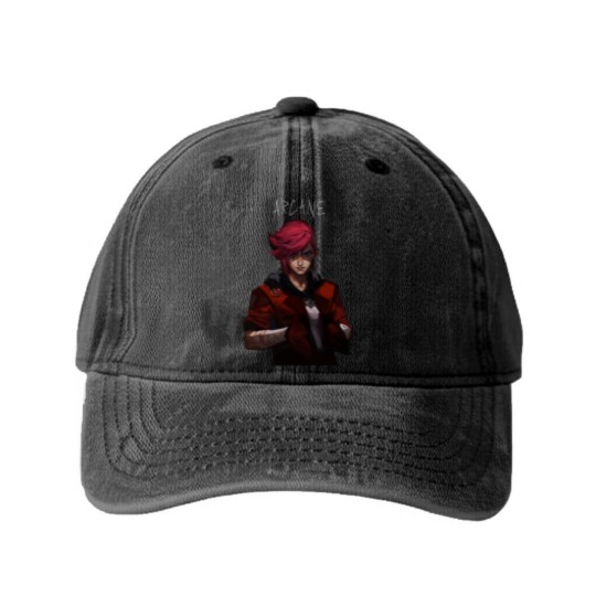 Discover League Of Legend Arcane Vi Washed Denim Baseball Caps