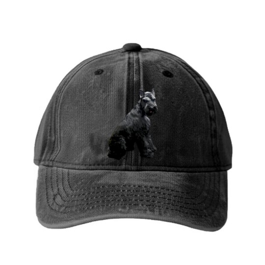 Discover Giant Schnauzer Washed Denim Baseball Caps