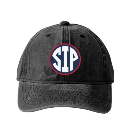 Discover Lane kiffin sip lane kiffin, come to the sip Washed Denim Baseball Caps