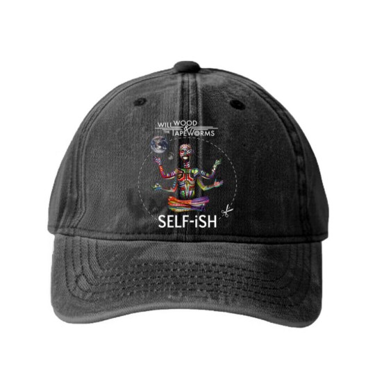 Discover Selfish Self-ish Will Wood Washed Denim Baseball Caps
