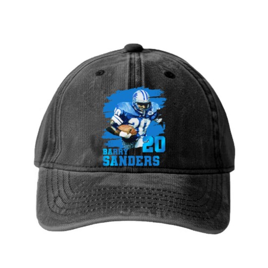 Discover Barry Sanders Washed Denim Baseball Caps Washed Denim Baseball Caps