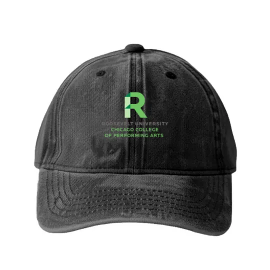 Discover (Roosevelt University) The Music Conservatory of Chicago College of Performing Arts Washed Denim Baseball Caps