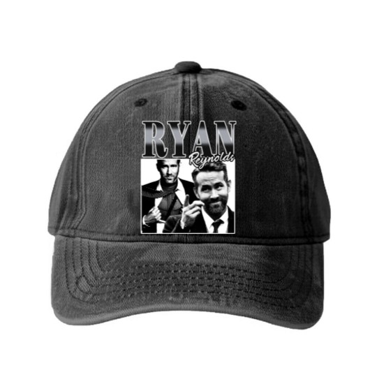 Discover Ryan Reynolds Movie Actor Washed Denim Baseball Caps Vintage, Ryan Reynolds Washed Denim Baseball Caps, Ryan Reynolds Washed Denim Baseball Caps