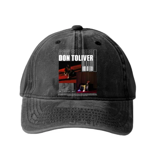 Discover Vintage Bootleg Inspired Washed Denim Baseball Caps, Graphic Unisex Washed Denim Baseball Caps, Don Toliver Vintage Washed Denim Baseball Caps