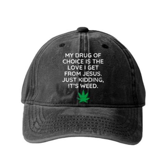 Discover Weed Joke Weed Design Washed Denim Baseball Caps