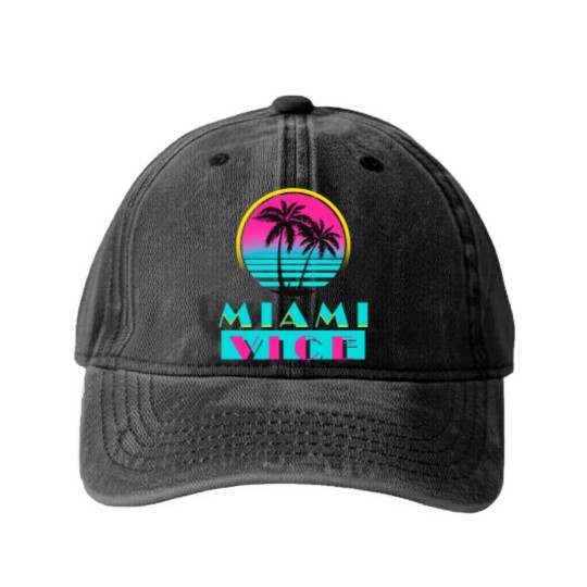 Discover Miami Vice Washed Denim Baseball Caps