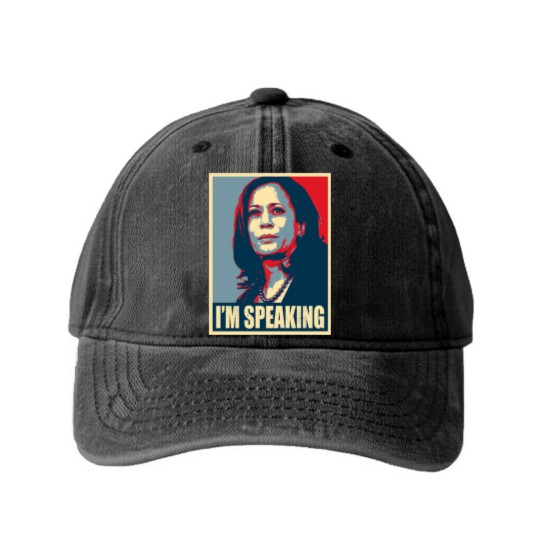 Discover Kamala Harris - Mr. Vice President I'm Speaking Washed Denim Baseball Caps