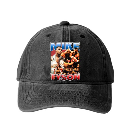 Discover Mike Tyson Boxing Washed Denim Baseball Caps Cotton Washed Denim Baseball Caps For Men All Size S To 5XL