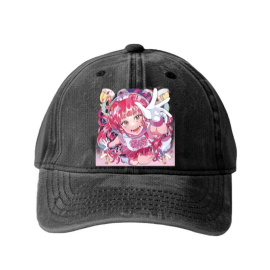 Discover Hanabie Washed Denim Baseball Caps