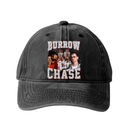 Discover Ja'Marr Chase Joe Burrow Washed Denim Baseball Caps, Ja'Marr Chase Joe Burrow Vintage Washed Denim Baseball Caps,  chase burrow Washed Denim Baseball Caps