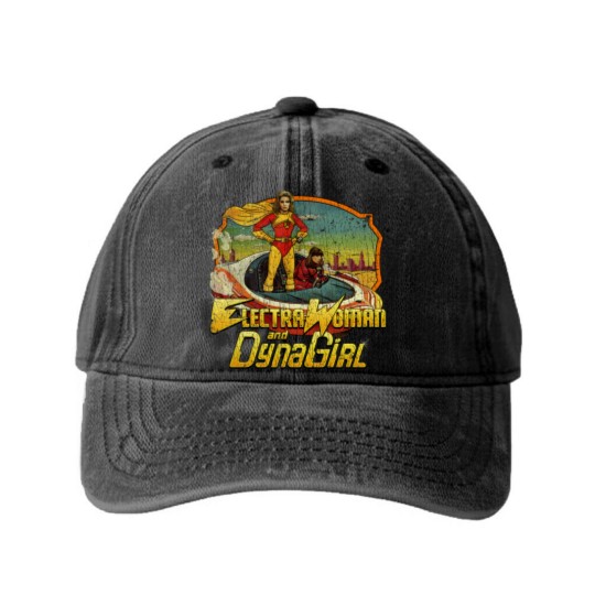Discover Electra Woman and Dyna Girl 1976 Washed Denim Baseball Caps Washed Denim Baseball Caps