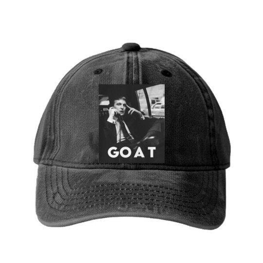Discover Trump Washed Denim Baseball Caps, Trump GOAT Greatest Of All Time, Donald Trump Washed Denim Baseball Caps