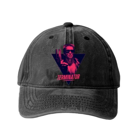 Discover Terminator 80s - Terminator - Washed Denim Baseball Caps