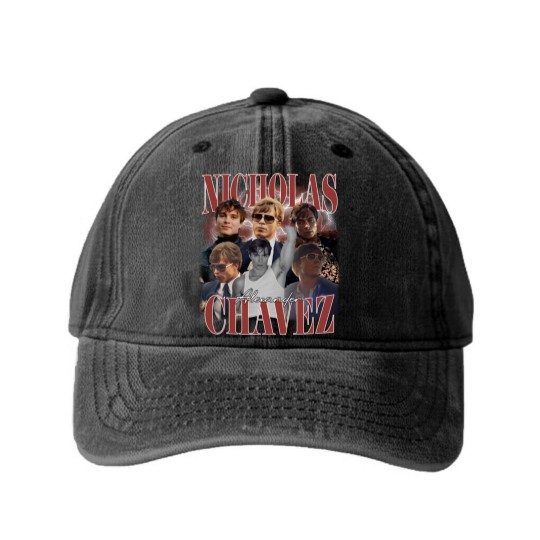 Discover Nicholas Chavez Washed Denim Baseball Caps, Nicholas Alexander Chavez Retro Washed Denim Baseball Caps