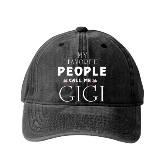 Discover My Favorite People Call Me Gi Gi Washed Denim Baseball Caps