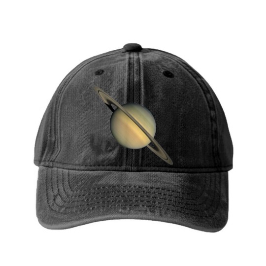 Discover Saturn Print Cool Space Washed Denim Baseball Caps