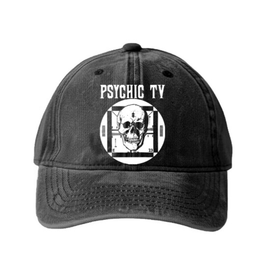 Discover Psychic TV Washed Denim Baseball Caps