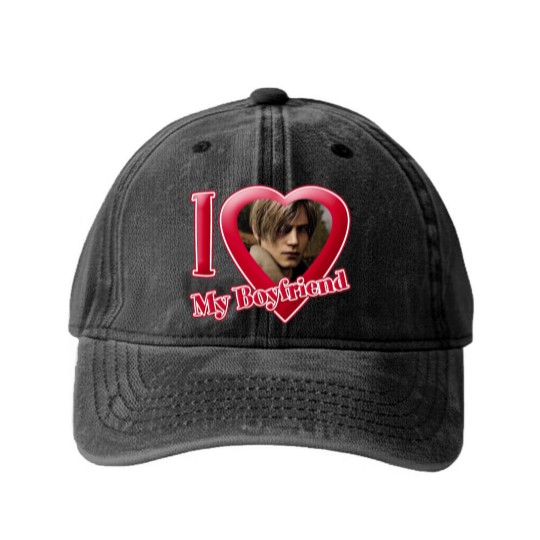 Discover I Love My Boyfriend Leon Kennedy Washed Denim Baseball Caps