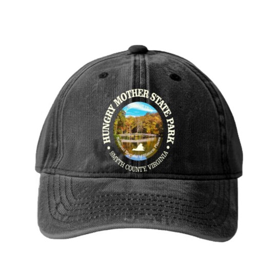 Discover Hungry Mother T-ShirtHungry Mother State Park T-Shirt_by Take A Hike_ Washed Denim Baseball Caps