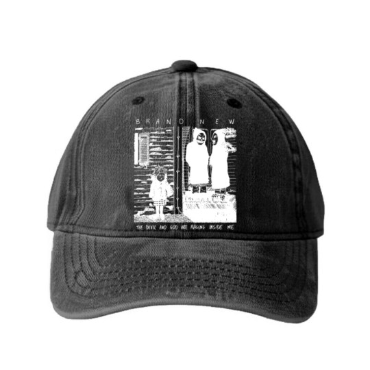 Discover The Devil and God are Raging Inside Me (White vr.) - Fanartwork Washed Denim Baseball Caps