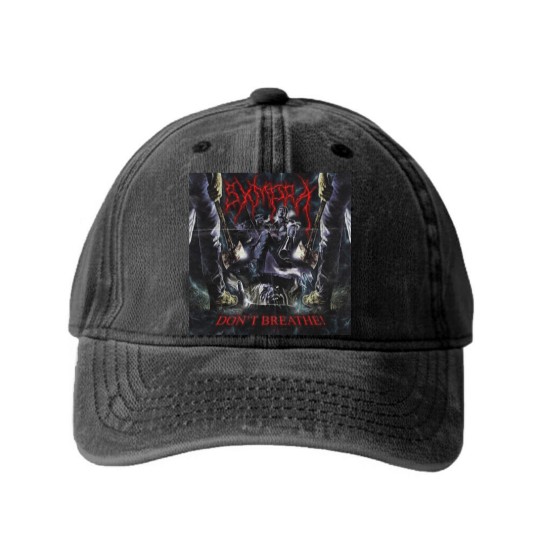 Discover Sxmpra DON'T BREATHE Washed Denim Baseball Caps