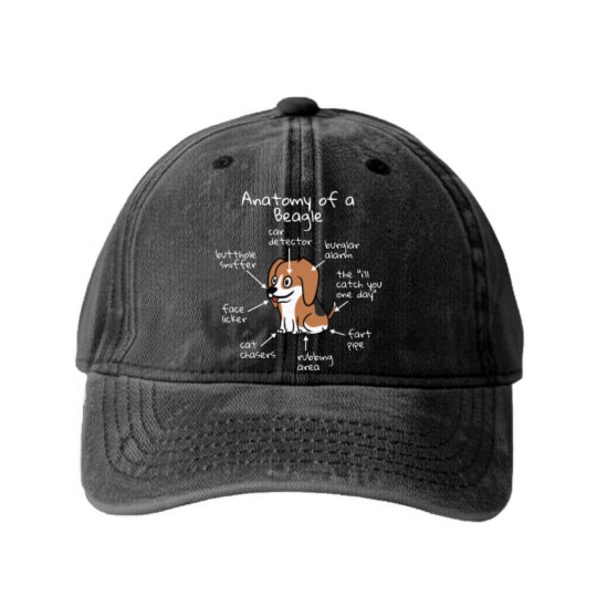 Discover Anatomy Of A Beagle Washed Denim Baseball Caps