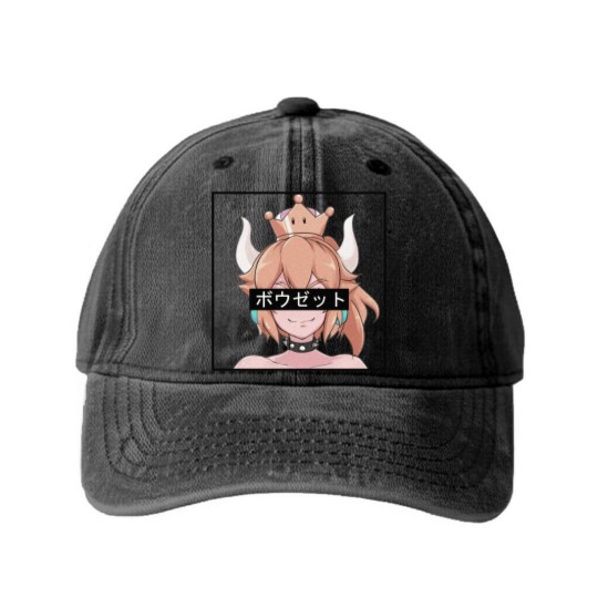 Discover Bowsette Washed Denim Baseball Caps