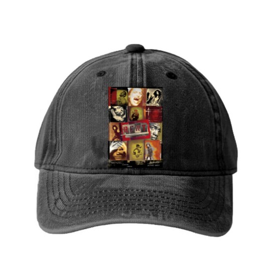 Discover Vintages Rent Rock Musical, Signed By Complete Original Cast 1996 Washed Denim Baseball Caps