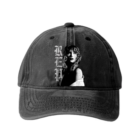 Discover Vintage Reputation Swiftie Washed Denim Baseball Caps, Reputation Washed Denim Baseball Caps, Rep Washed Denim Baseball Caps, Taylor's Version