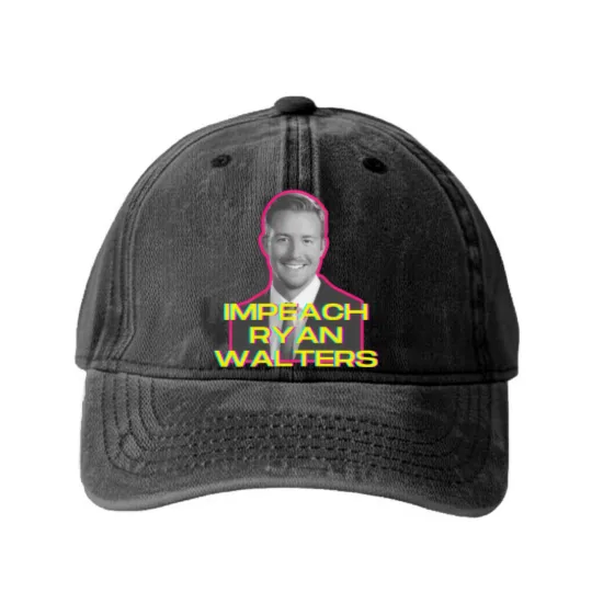 Discover Impeach Ryan Walters Washed Denim Baseball Caps