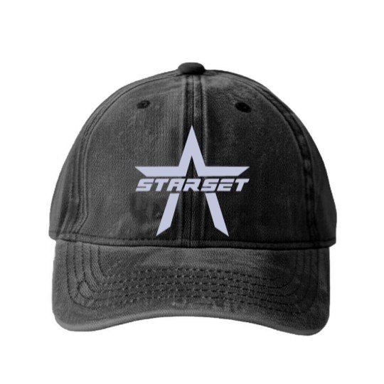 Discover Starset divisions logo Onesies Washed Denim Baseball Caps